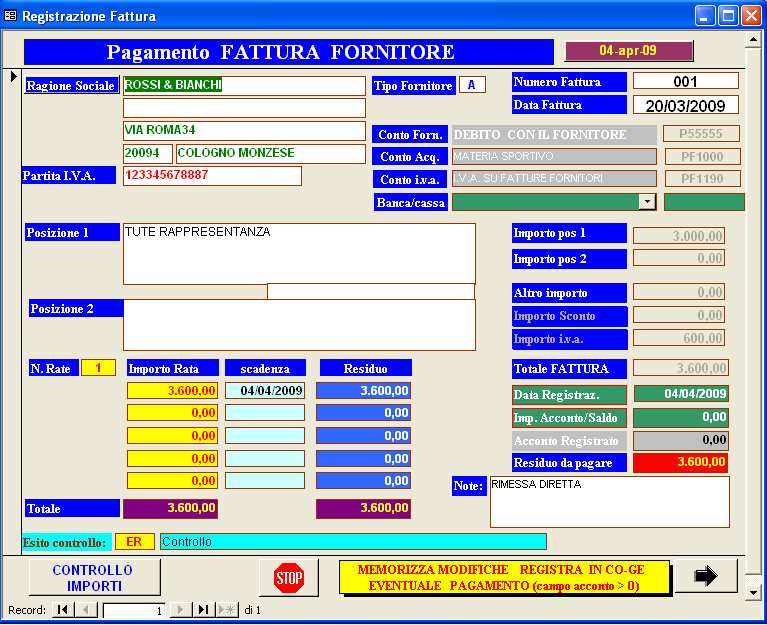 SITUAZIONE PAGAMENTI FATTURE ANNULLA FATTURA E possibile annullare una