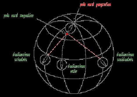 due stelle anteriori della costellazione: nell emisfero australe la direzione del sud può essere individuata in maniera analoga facendo riferimento ad una stella, Octantis, appartenente alla