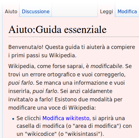 23/60 Namespace Distinguono le pagine per tipologia (pagine principali, di aiuto, di discussione,