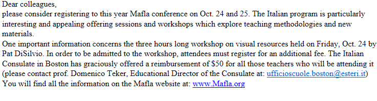 MAFLA Conference,