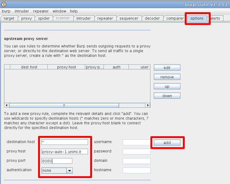 Configurazione Proxy Http Firefox/IceWeasel