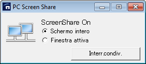 Condivisione dello schermo computer Le seguenti disposizioni delle schermate possono essere specificate durante la condivisione.