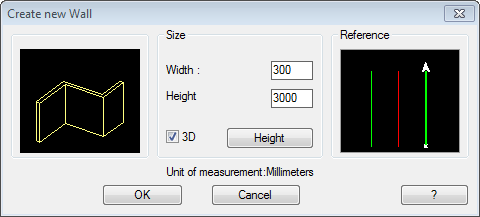 000 mm Riferimento: lato destro (in questo modo MasterChef utilizzerà il lato interno come riferimento) Confermate le impostazioni premendo il pulsante OK.