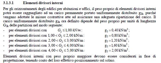 Analisi dei carichi solaio intermedio elementi divisori interni intonaco mattone forato intonaco Strato Spessore (m) Peso unitario (KN/m 3 ) Peso (KN/m 2 ) Intonaco civile 0.02 20 0.