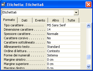 Sulla casella degli strumenti si può premere ad esempio sul pulsante Etichetta e tracciare nella posizione voluta un rettangolo mediante trascinamento (dopo che il puntatore ha cambiato aspetto).