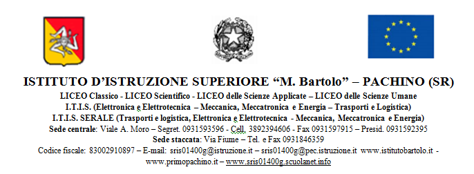 : 0931593596 Fax: 0931597915 e-mail: sris01400g@pec.istruzione.it Dirigente scolastico Prof.