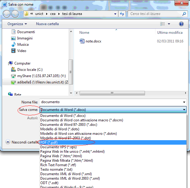 Convertire in PDF/A con Microsoft Office 2010 Avviare il programma Word e aprire il documento.