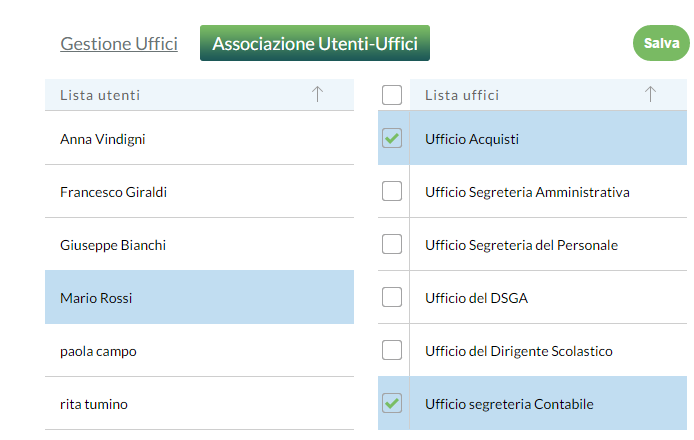 STRUMENTI DATI ENTE In questa sezione sono riportate le informazioni dell'istituzione.