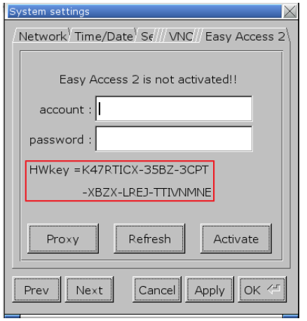 5. Attivare un HMI L HMI deve essere attivata per poter essere connessa utilizzando EasyAccess 2.0. Controllare lo stato di attivazione sull HMI nell opzione (tab) [EasyAccess 2.