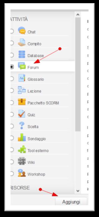 Forum di Discussione In questa sezione il tutor dovrà creare un forum ( Forum standard per uso generale ) dove tutti i partecipanti in qualsiasi momento possono avviare discussioni E' possibile