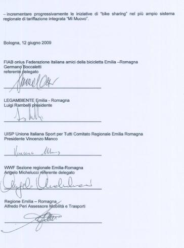 partecipazione, governance e ricognizione: protocollo d intesa mobilità ciclopedonale Protocollo d intesa per lo sviluppo della mobilità ciclopedonale 2009 soggetti coinvolti: Regione, Fiab onlus