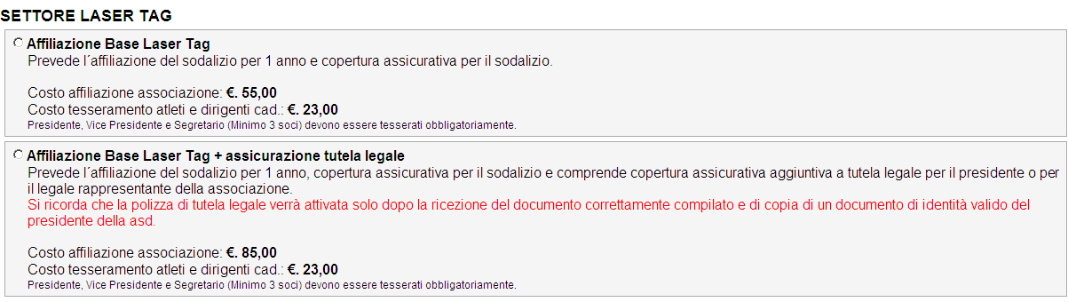 3 a) Nel caso siate già stati affiliati (Riaffiliazione) inserite NOME UTENTE e PASSWORD e cliccate su ACCEDI.