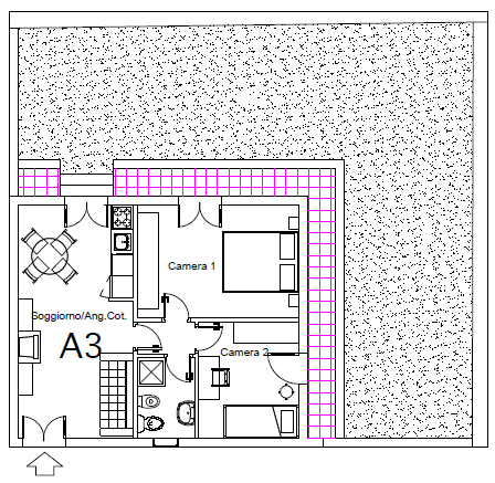 RIF. fort 3 Nelle vicinanze di una delle più incantevoli spiagge dell Argentario, in complesso residenziale di prossima realizzazione, appartamento di ca. 60 mq.