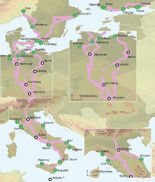 TEN-T core Network L Europa sostiene lo sviluppo della rete infrastrutturale TEN- T core Network