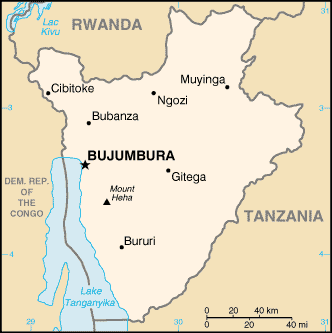 Burundi Superficie: 27 mila kmq ca.
