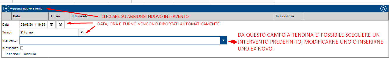 5 Criticità/Gravità molto elevata punteggio 44-53 Interventi infermieristici Questa sezione corrisponde al diario infermieristico, dove si rileva il decorso assistenziale.