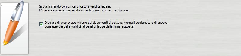 c. Selezionare l opzione relativa alla presa visione dei