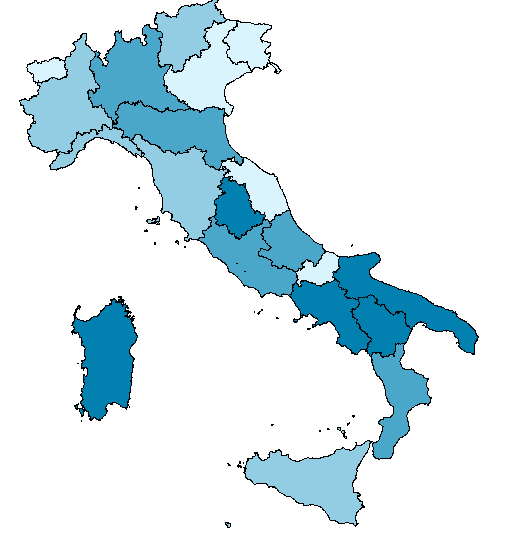 Il trasporto ferroviario regionale 39 Valle D`Aosta 0,00 0,00 Lombardia 17,85 40,94 Trentino- Alto Adige 4,79 62,67 Veneto 3,10 11,54 Friuli-Venezia Giulia 2,04 12,14 Liguria 4,61 15,46