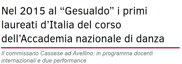 Questa mattina, nella sala stampa del Teatro "Carlo Gesualdo", il presidente del Teatro Luca Cipriano ha accolto il commissario straordinario dell'accademia nazionale di Danza di Roma Giovanna