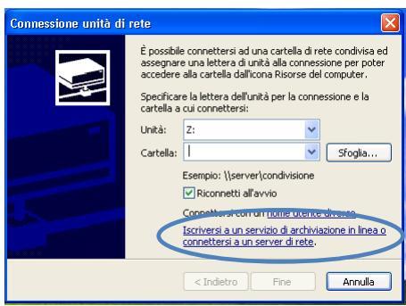 Se si desidera che il collegamento alla cartella remota sia ripristinato al riavvio del proprio pc, senza dunque dover ripetere la procedura oggetto del presente documento, prima di proseguire