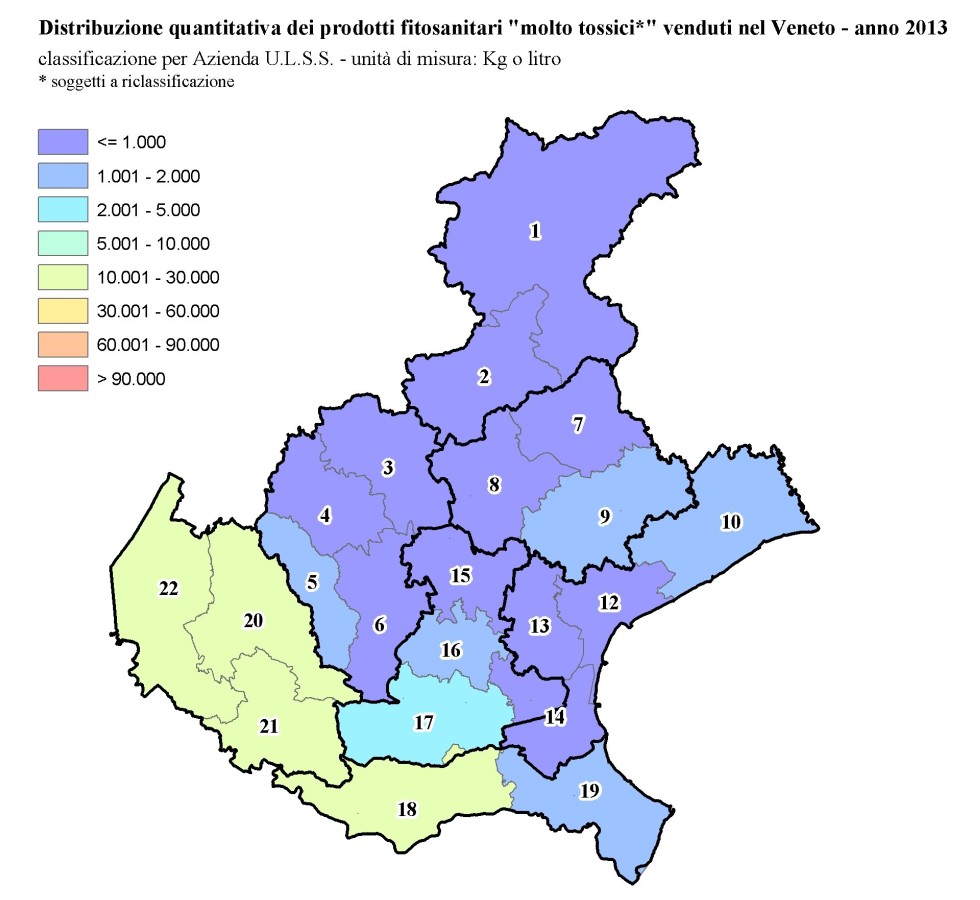 CARTOGRAFIA Le mappe tematiche che seguono riguardano la distribuzione quantitativa dei prodotti commerciali venduti nel