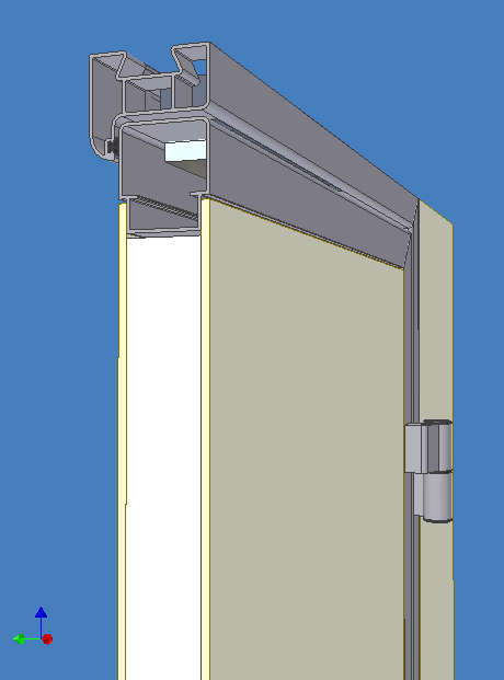 Sistema di chiusura con elettromagnete per porte interbloccate 2 1 3 4 8 6 5 7 7 8 Legenda: 1) Elettromagnete 2) Profilo in alluminio estruso 3) Contropiastra elettromagnete 4)