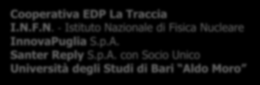 Progetto PRISMA PON 2007-2013 - SMART CITIES AND COMMUNITIES AND SOCIAL INNOVATION AMBITO: Cloud Computing per smart technologies Nuovo progetto, fusione dei tre partenariati riportati nel seguito: