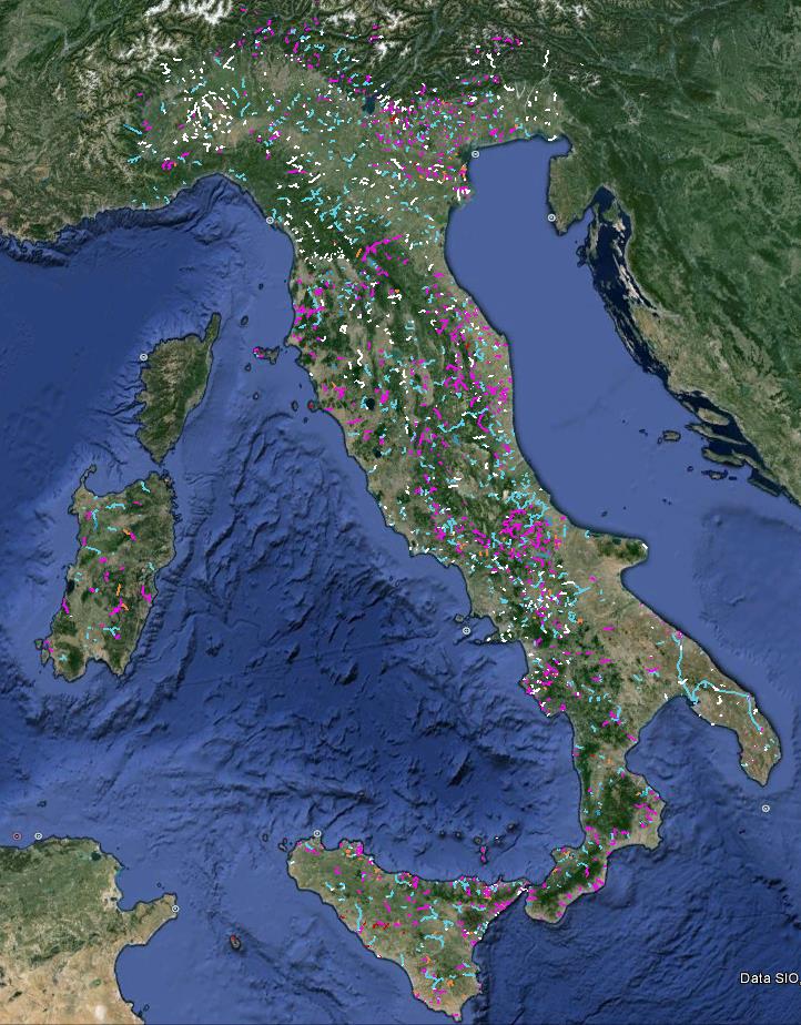 Infrastrutture realizzate da Infratel Italia su tutto il territorio nazionale Regione Lunghezza Posa Fibra (m.