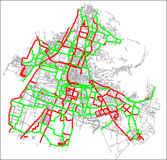 Estensione della rete ciclabile Anno 200X 200km Anno