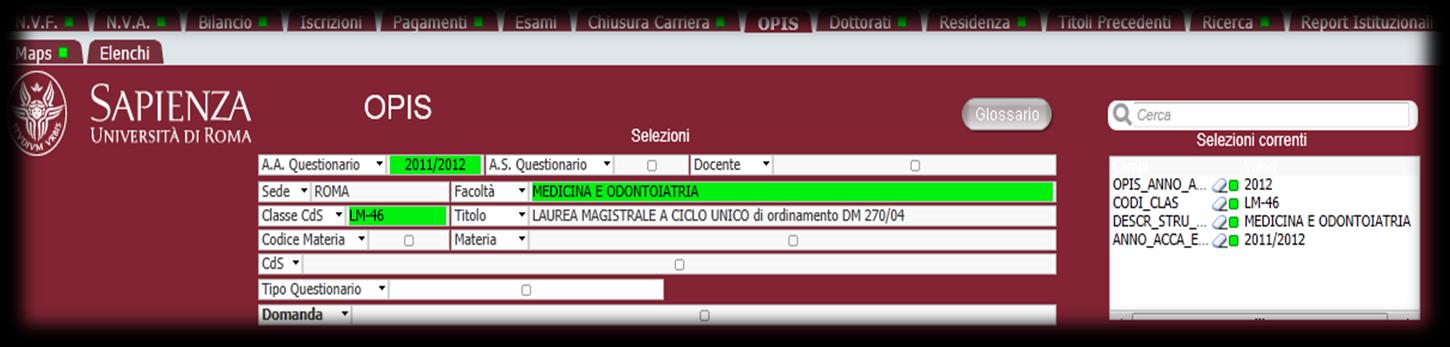 questionario tramite il sistema INFOSTUD il NVF elabora i