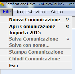 Oppure cliccando sulle relative icone poste sempre nella toolbar in alto: Nuova comunicazione Si ricorda che la Comunicazione del sostituto d imposta è costituita dall insieme delle certificazioni