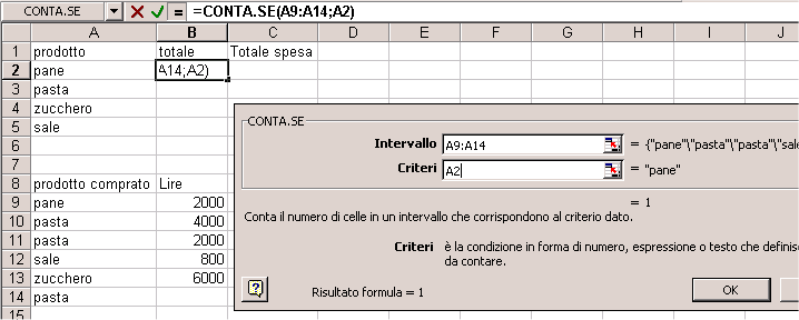 Funzione CONTA SE Funzioni Predefinite (7) Conta il numero di celle in un intervallo che soddisfano i criteri specificati. Sintassi CONTA.