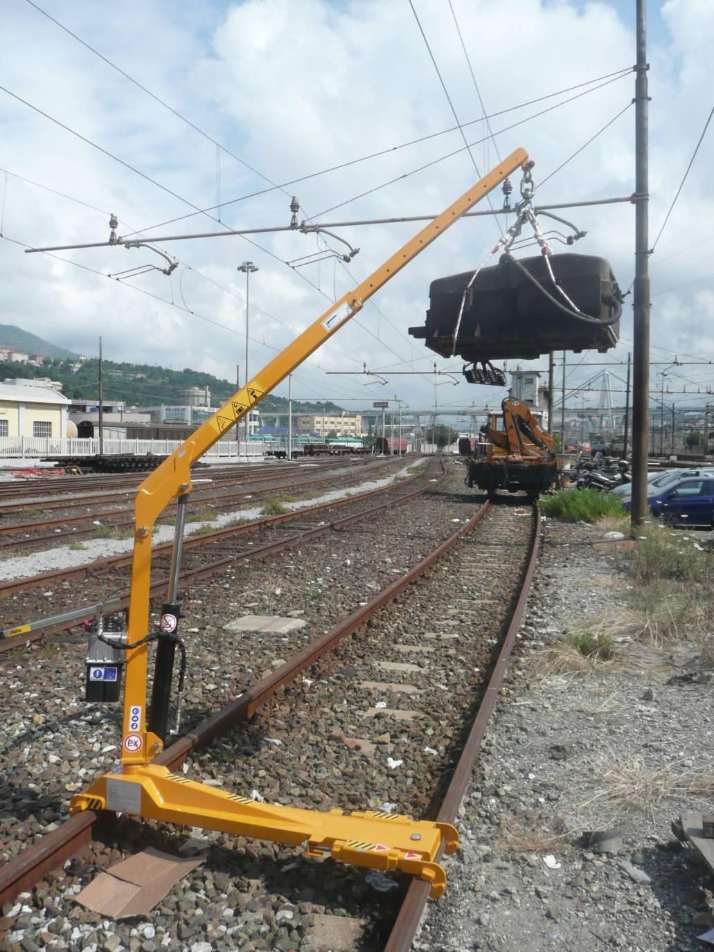FS 08 1S E un sollevatore manuale uso gancio per operatori professionali del settore ferroviario.