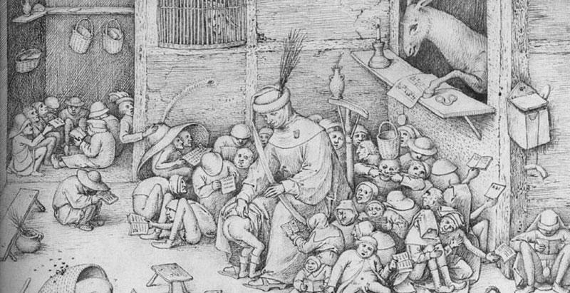 Bruegel il Vecchio (1525/1530-1569) L asino a scuola È inutile che l asino vada a scuola;