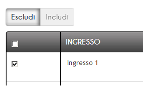 4.4.1 Selezione singola/multipla del comando di esclusione/inclusione Possibilità di selezione singola/multipla del comando da impartire all ingresso / agli ingressi della centrale solo con codice