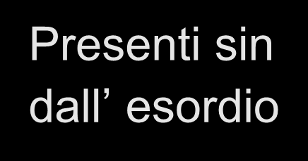 Presenti sin dall esordio DEFICIT STRUMENTALI: COGNIZIONE