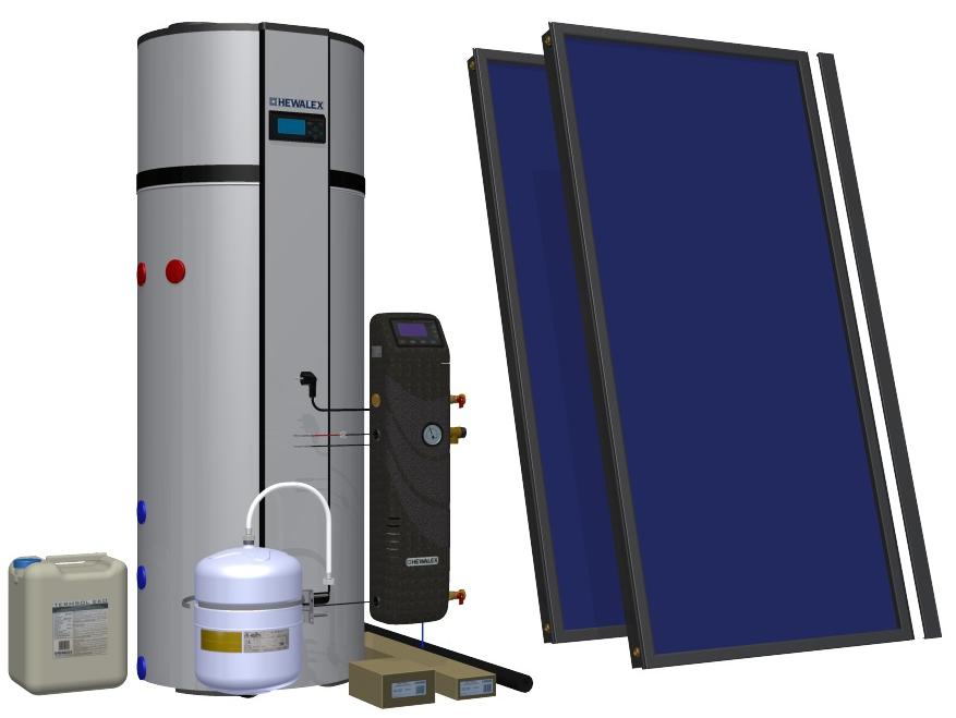 Pompa di calore per produzione ACS abbinata ad impianti solari termici Le pompe di calore PCWU sono predisposte per essere abbinate ad impianti