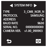 o OSD COLOR Modifica il colore utilizzato per la visualizzazione delle scritte in sovrimpressione dei menù OSD SYSTEM INFORMATION Informazioni sulla telecamera E possibile visualizzare le