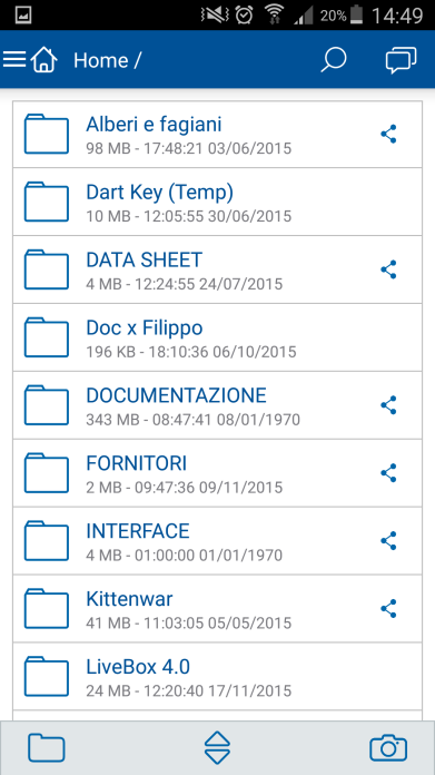 2.2 APPLICAZIONI All interno dell area Applicazioni troviamo tre distinte categorie: Home, Mail, Risorse di rete e Cartelle di Gruppo. Figura 5.