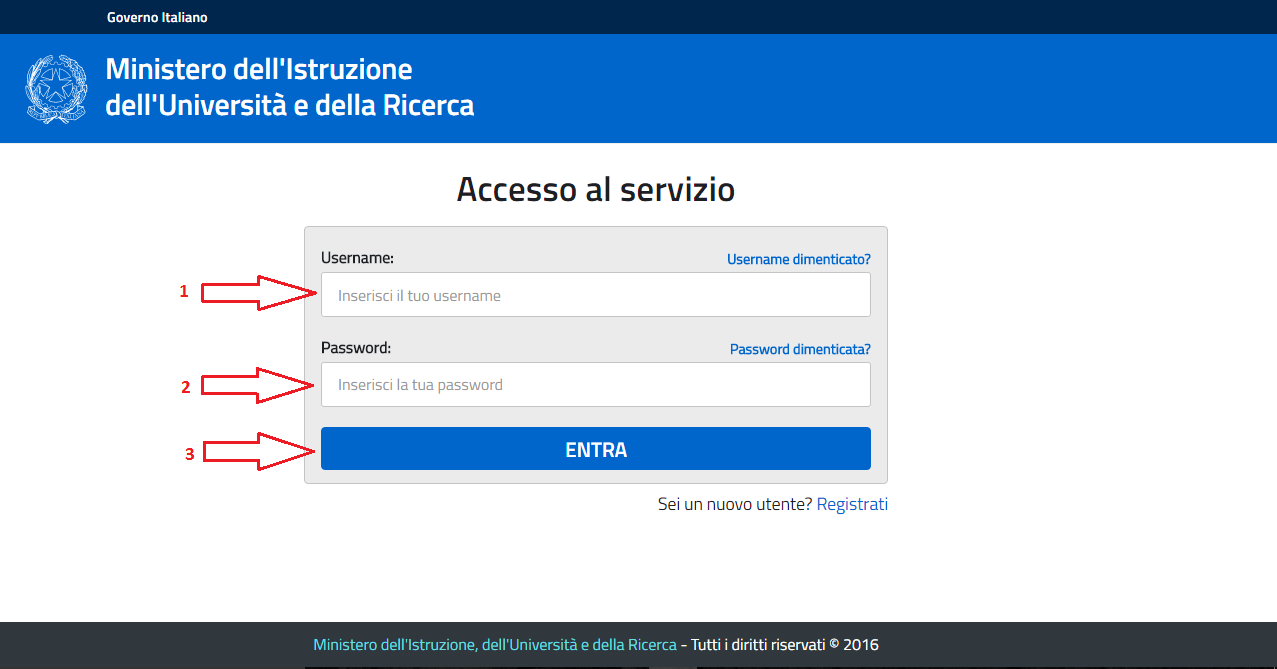 1. Accesso al sistema PagoInRete Per accedere al sistema PagoInRete e visualizzare la propria home page l utente inserisce nel browser l'indirizzo web per accedere al sistema Pago in Rete: http://www.