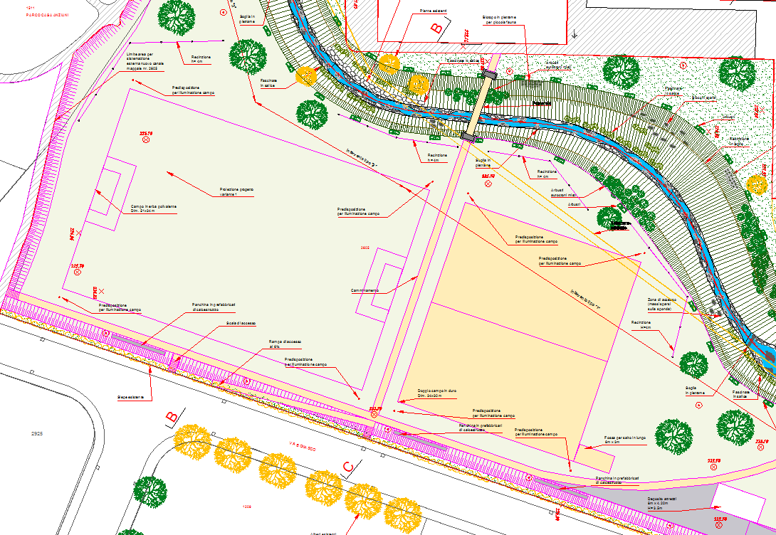 8 Infrastrutture sportive Le infrastrutture sportive, direttamente richieste dalla Scuola, contribuiscono a creare un ambiente di quartiere usufruibile da tutta la popolazione.