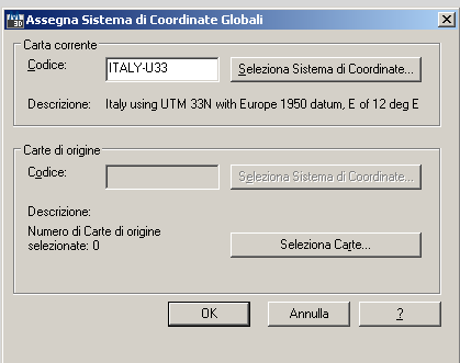 La conversione di coordinate di norma è un codice fisso che rappresenta il Sistema di Coordinate utilizzato da Map Guide 6.5 e cioè LL84.