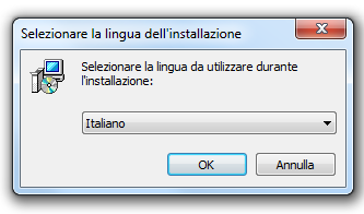 4- Cliccare esegui per eseguire l installazione 5- Selezionare la lingua desiderata e cliccare su OK per