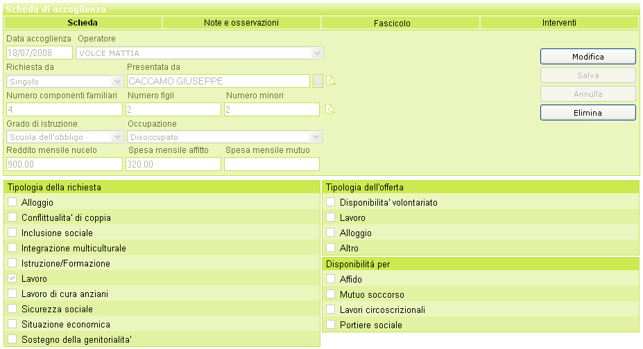 6 Servizi Sociali all intervento (vedi Fig. 6).