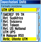 FORMATO POSIZIONE clicco sul click stick (enter) scelgo il formato posizione che interessa es.