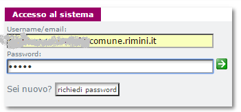 Corretti eventuali errori il sistema risponde con la maschera Cliccare su clicca per accedere al servizio per tornare alla maschera inziale.