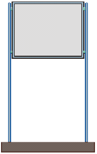 Allegato 1) Schede dei tipi di supporto Tipo 1 "Stendardo" Tipo 1 "Lamiera" Dimensioni: 1,40 x 2,00 Capacità: 2 fogli Altezza max da terra: 3 m Ancoraggio: stendardo: a terra con fondazione lamiera: