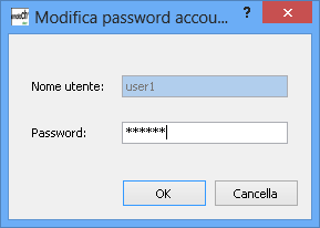 3.8 Modifica della password dell account DGD 3.8 Modifica della password dell account DGD Per modificare la password di un utente registrato sul server DGD procedere come segue: 1.