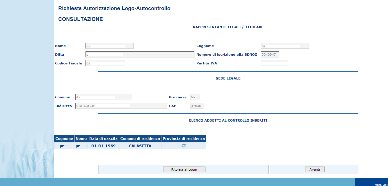 Figura 53: Inserimento Autorizzazione Logo Pulsante Stampa 3.2.