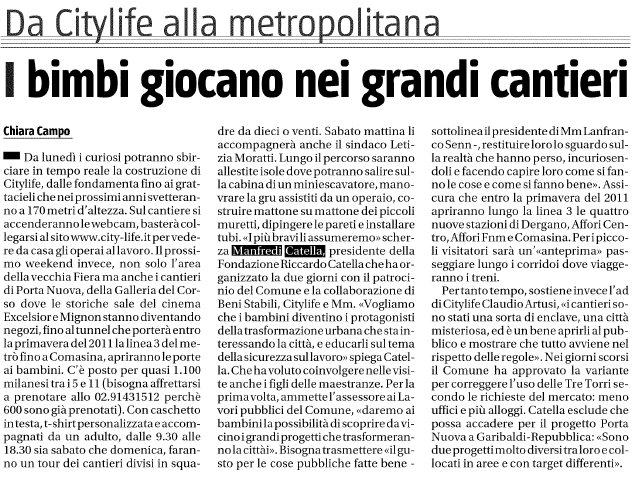 26 maggio 2010 Il Giornale Milano, pag.